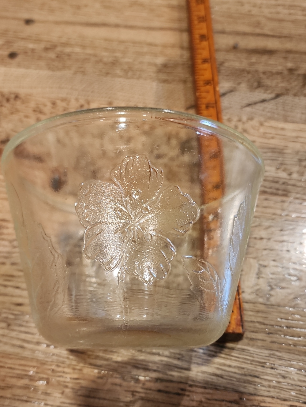 Vintage Sears & Roebuck clear depression glass ovenware bowl